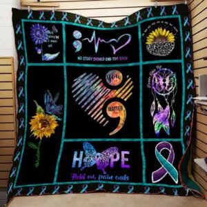 Suicide Prevention Quilt Blanket  Quilt